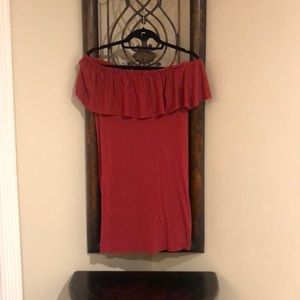 Red Off the Shoulder Dress